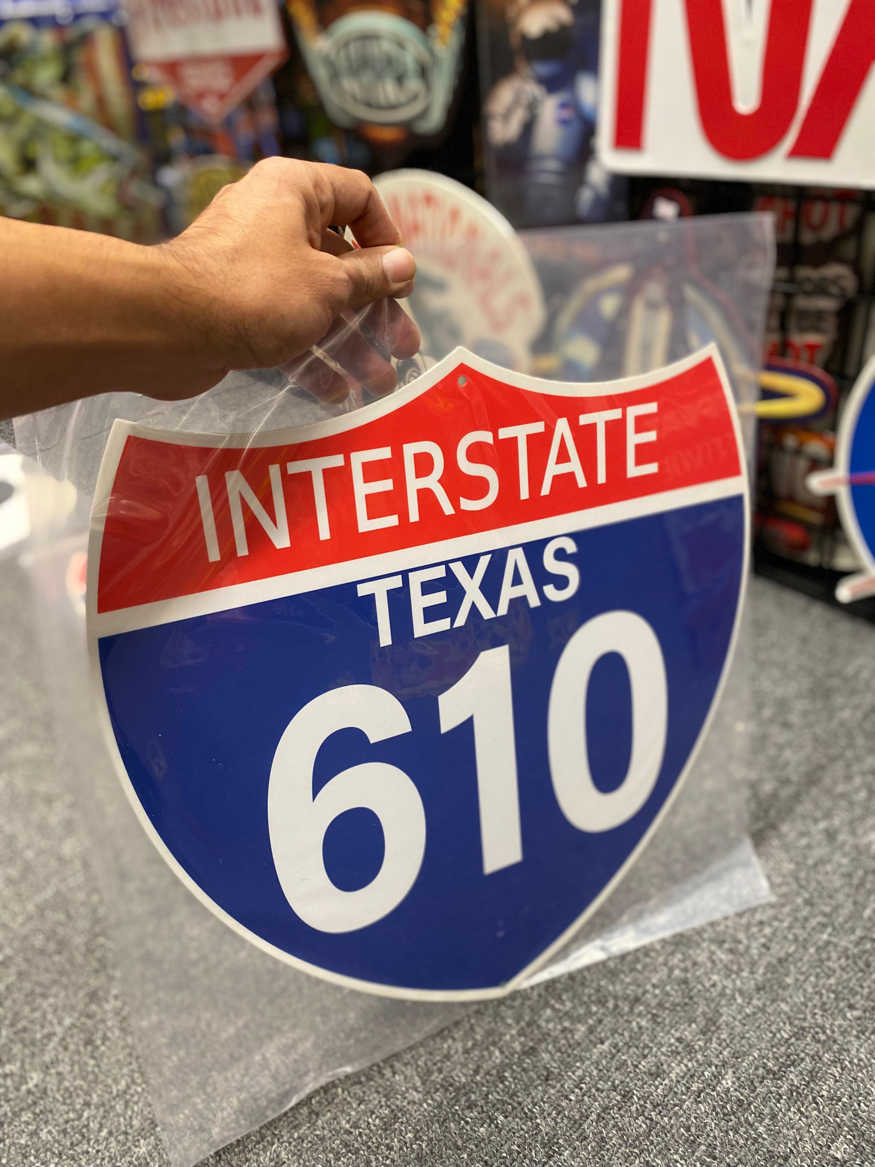 Interstate 610 Metal Sign