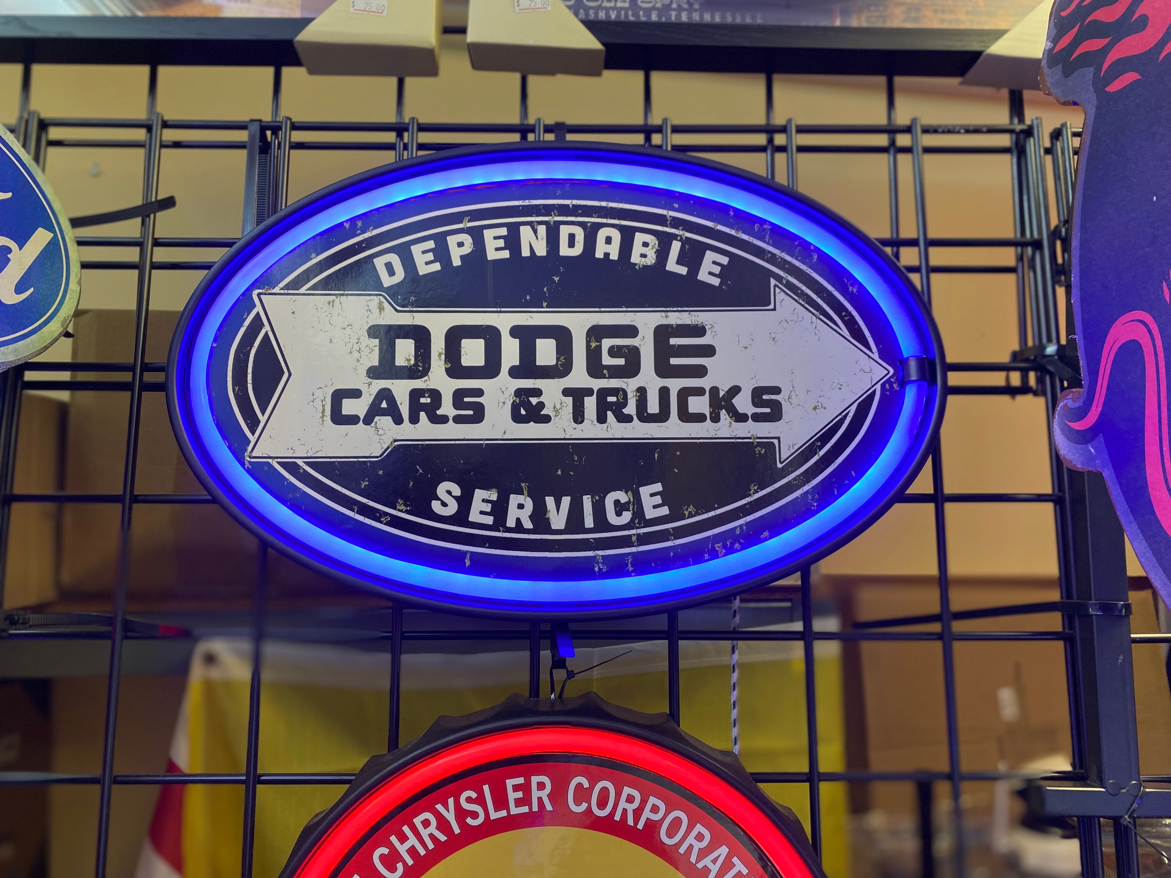 Dodge Cars and Trucks&nbsp; Rope LED Sign