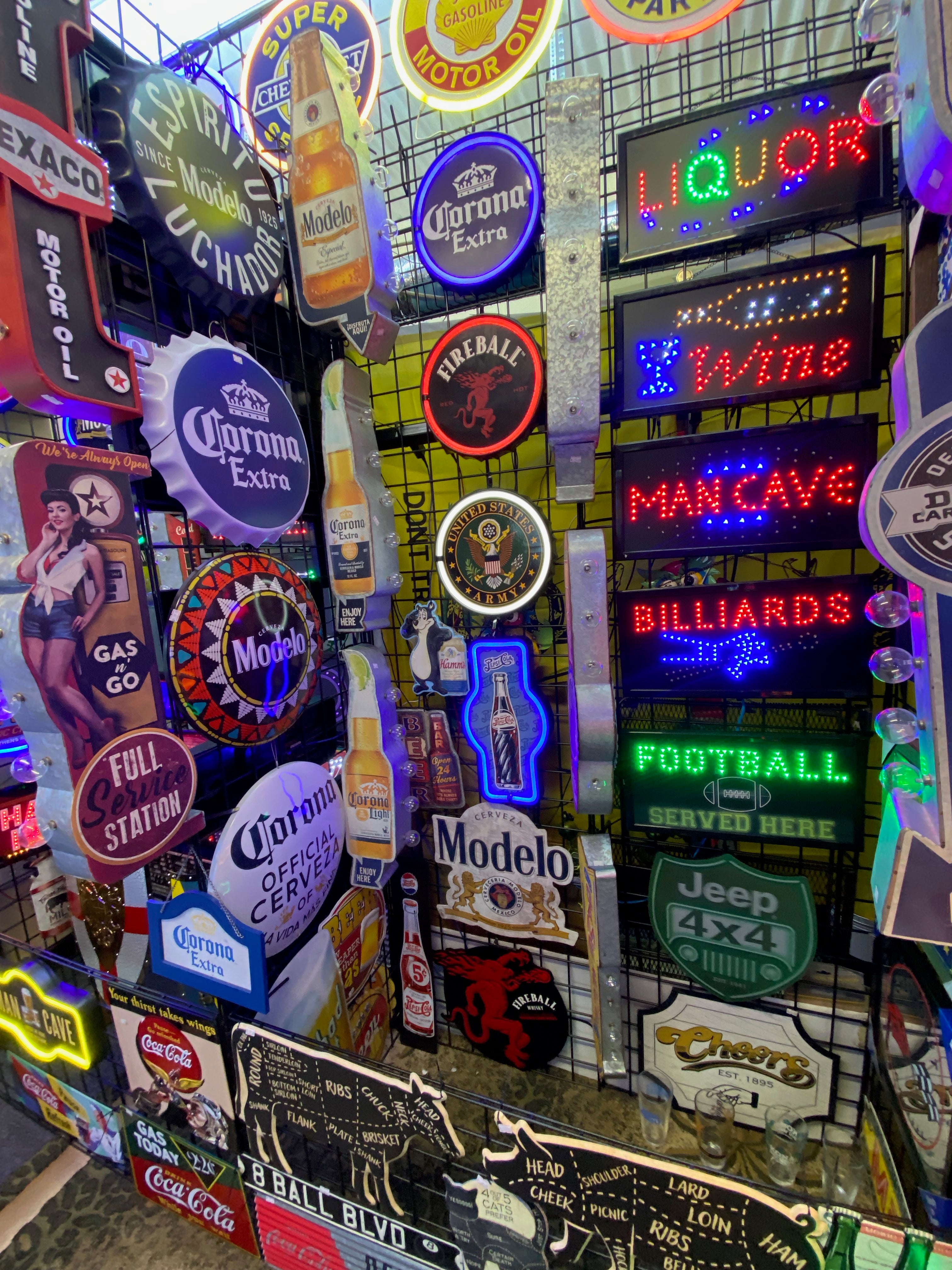 MAN CAVE LED sign