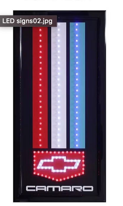 Camaro LED sign