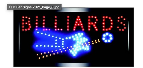 Billiards LED sign