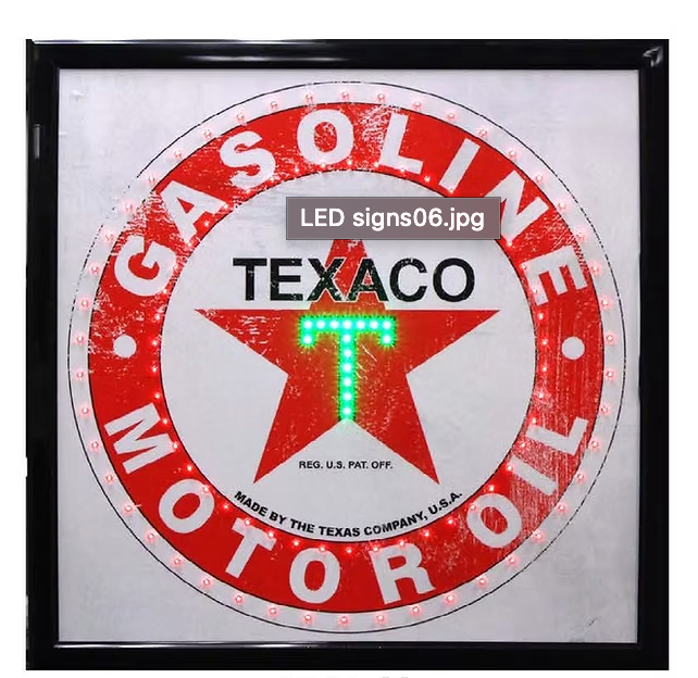 Texaco Gasoline • Motor Oil LED sign