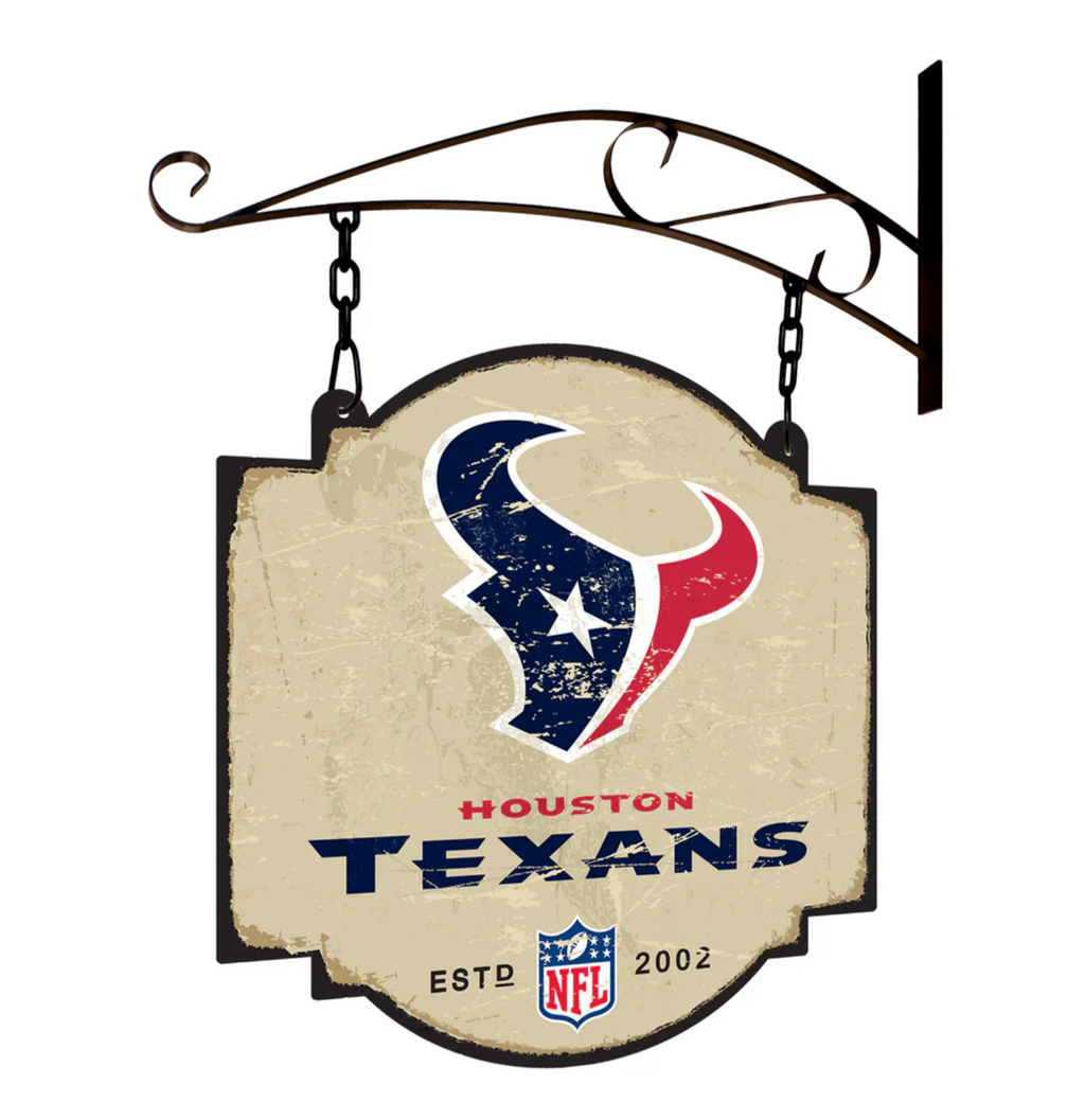 HOUSTON TEXANS METAL TAVERN SIGN