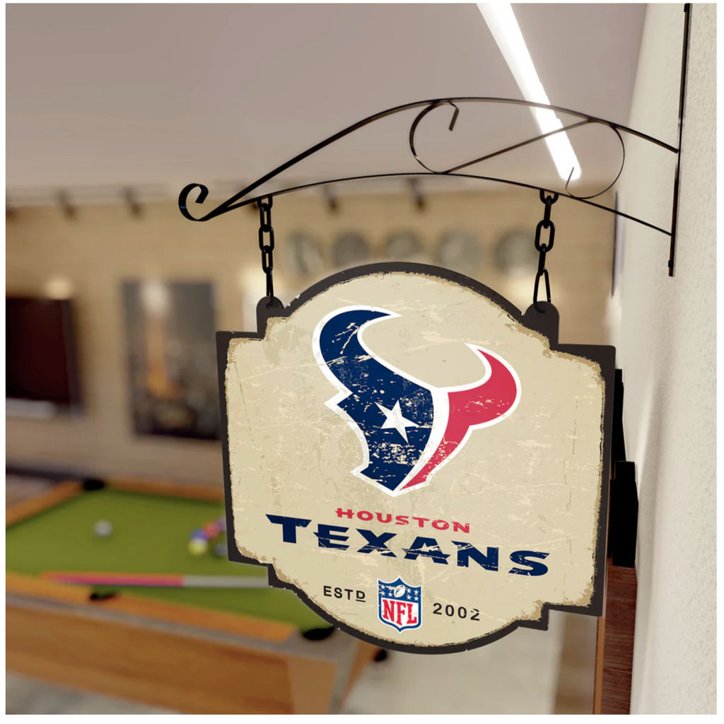 HOUSTON TEXANS METAL TAVERN SIGN