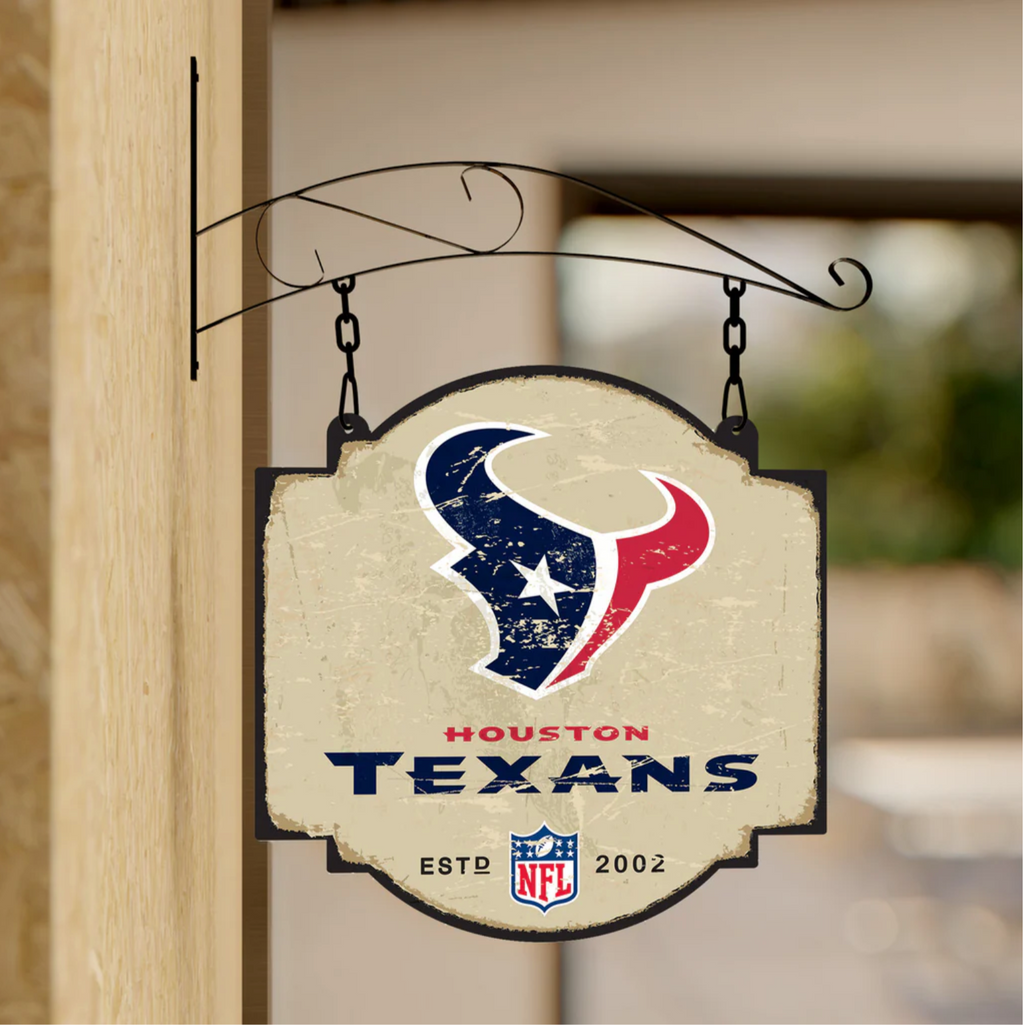 HOUSTON TEXANS METAL TAVERN SIGN