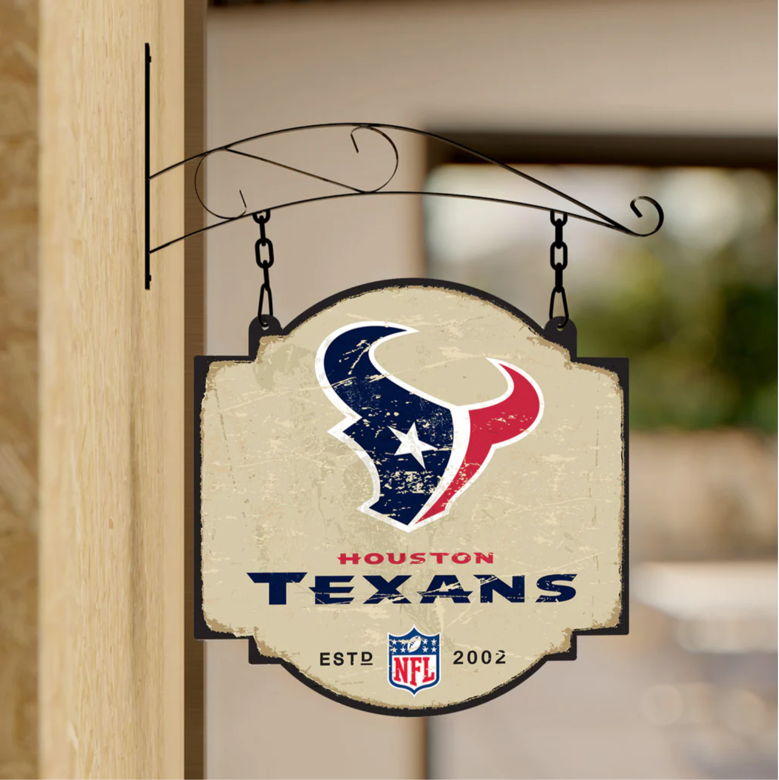 HOUSTON TEXANS METAL TAVERN SIGN