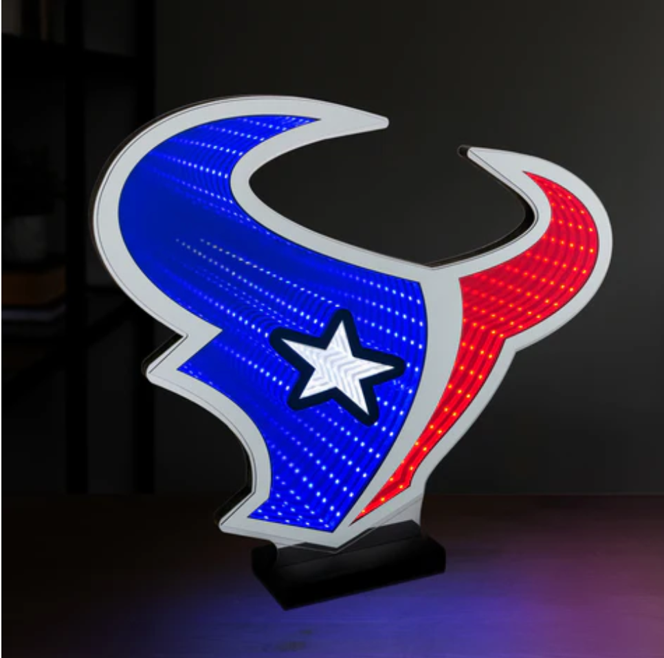 HOUSTON TEXANS LED INFINITY LOGO LIGHT