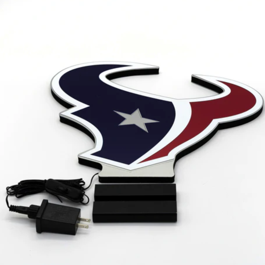 HOUSTON TEXANS LED INFINITY LOGO LIGHT