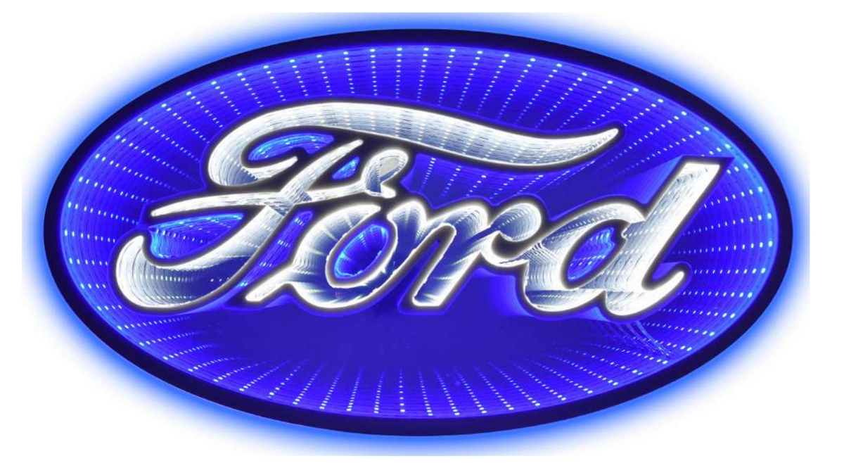 Ford Logo Infinity Mirror Light Automotive LED Sign
