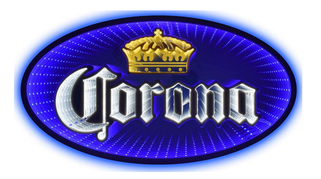 Corona Extra Infinity Mirror LED Light Bar Sign