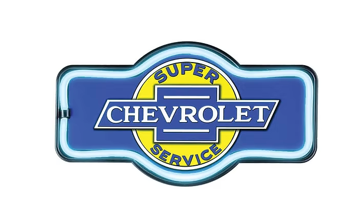 Chevrolet Super Service Rope LED sign