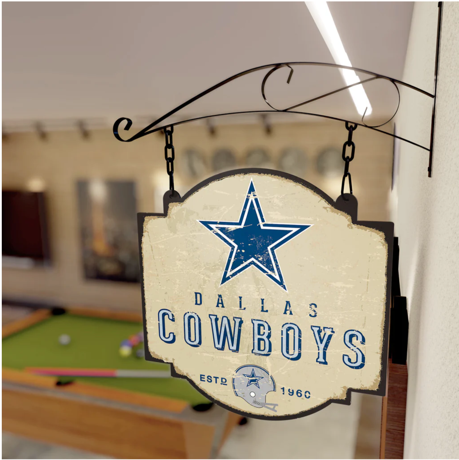 DALLAS COWBOYS METAL TAVERN Double Sided sign