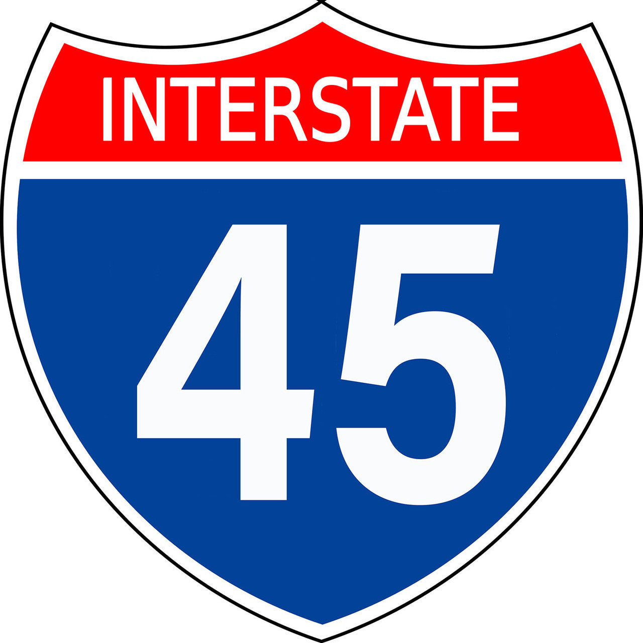 Interstate 45 Metal Sign